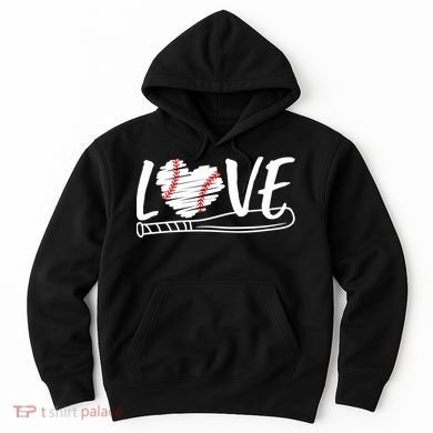 Baseball Love Heart Summer Sport Hoodie