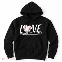 Baseball Love Heart Summer Sport Hoodie thumb 0