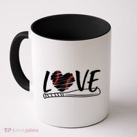 Baseball Love Heart Summer Sport Coffee Mug thumb 0