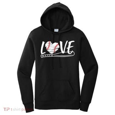 Baseball Love Heart Summer Sport Women's Hoodie