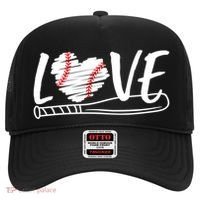 Baseball Love Heart Summer Sport Hat thumb 0