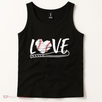 Baseball Love Heart Summer Sport Tank Top thumb 2