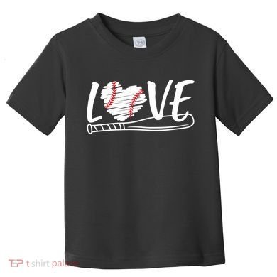 Baseball Love Heart Summer Sport Toddler T-Shirt
