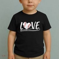 Baseball Love Heart Summer Sport Toddler T-Shirt thumb 2