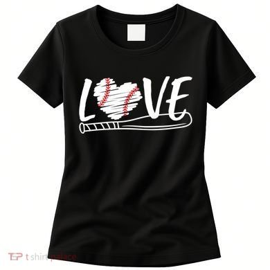 Baseball Love Heart Summer Sport Women's T-Shirt