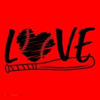 Baseball Love Heart Summer Sport Santa Hat thumb 1