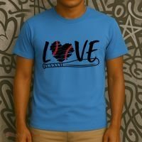 Baseball Love Heart Summer Sport T-Shirt thumb 3
