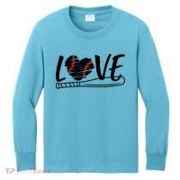 Baseball Love Heart Summer Sport Kids Long Sleeve Shirt thumb 0