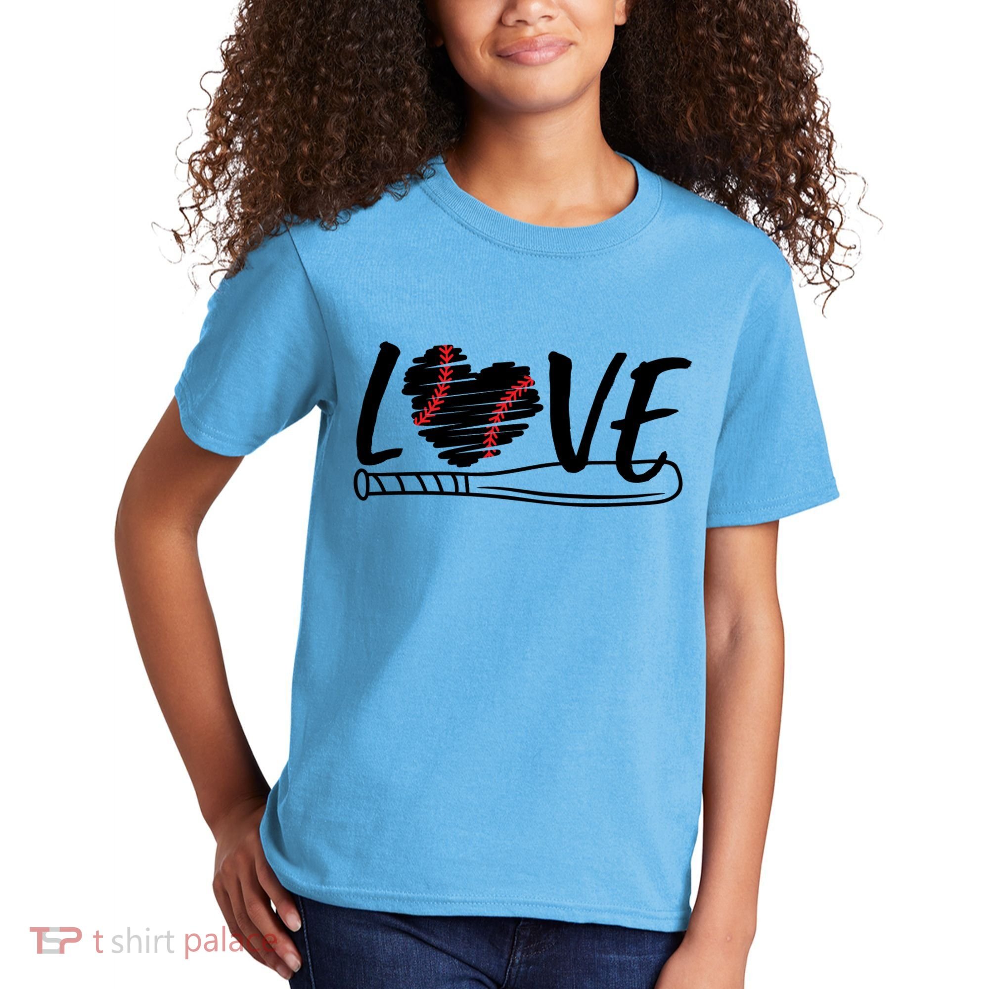 Baseball Love Heart Summer Sport Kids T-Shirt