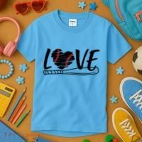 Baseball Love Heart Summer Sport Kids T-Shirt thumb 3