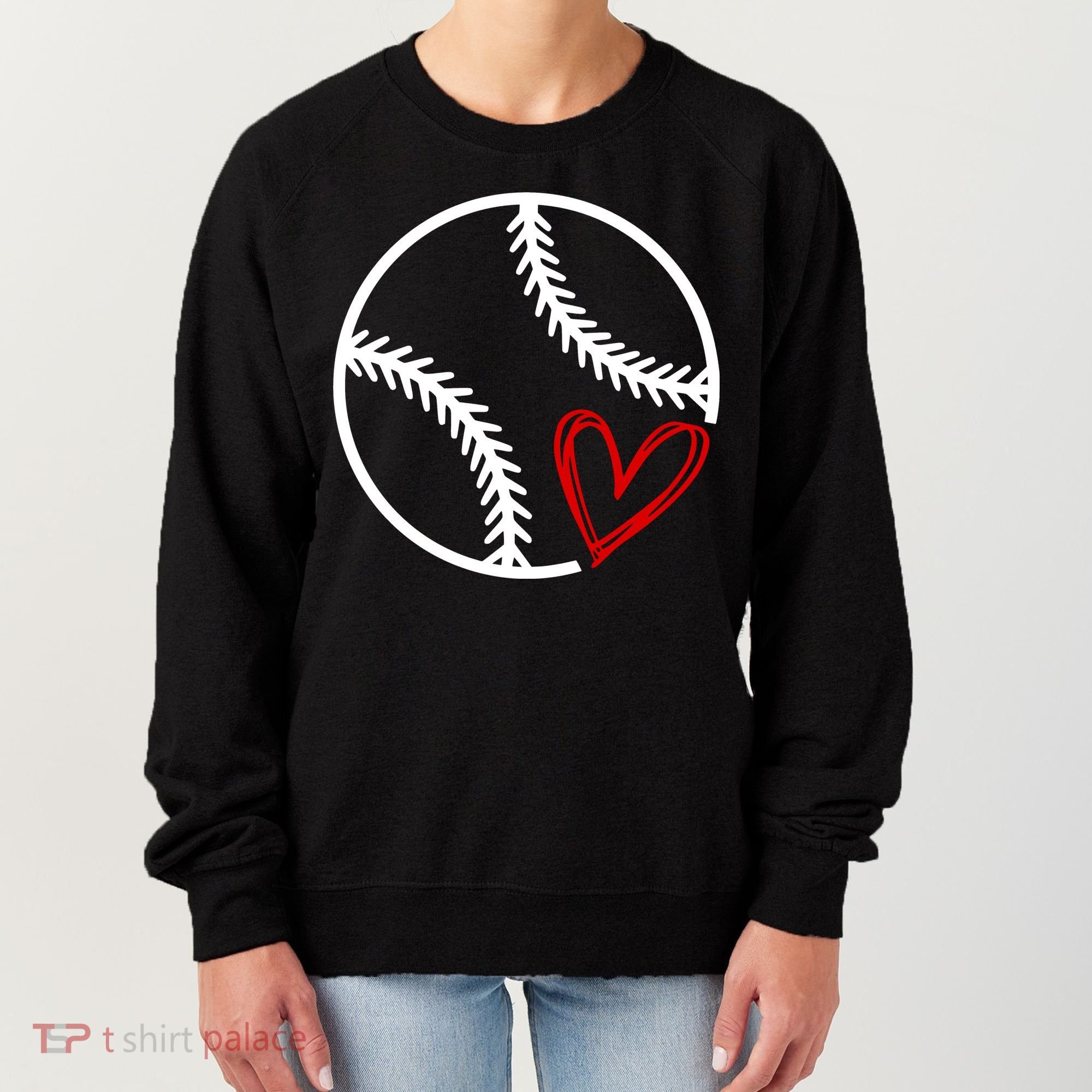 Baseball Lovers Heart Women's Sweatshirt