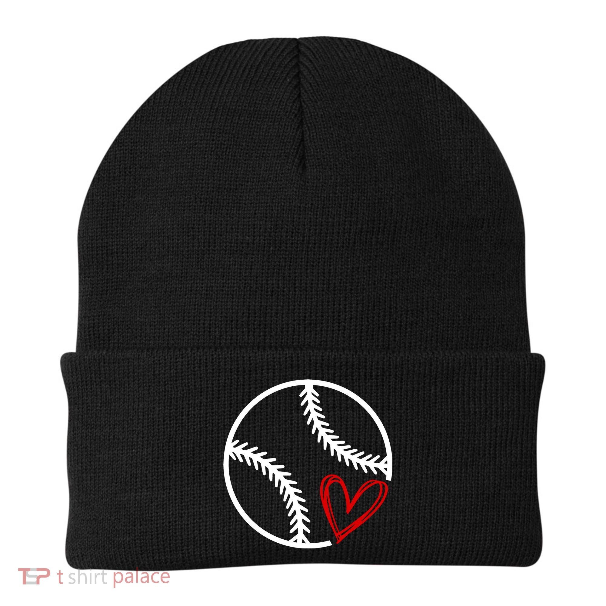 Baseball Lovers Heart Beanie