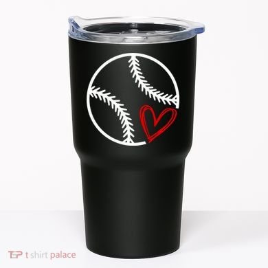 Baseball Lovers Heart Tumbler