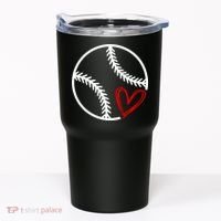 Baseball Lovers Heart Tumbler thumb 0