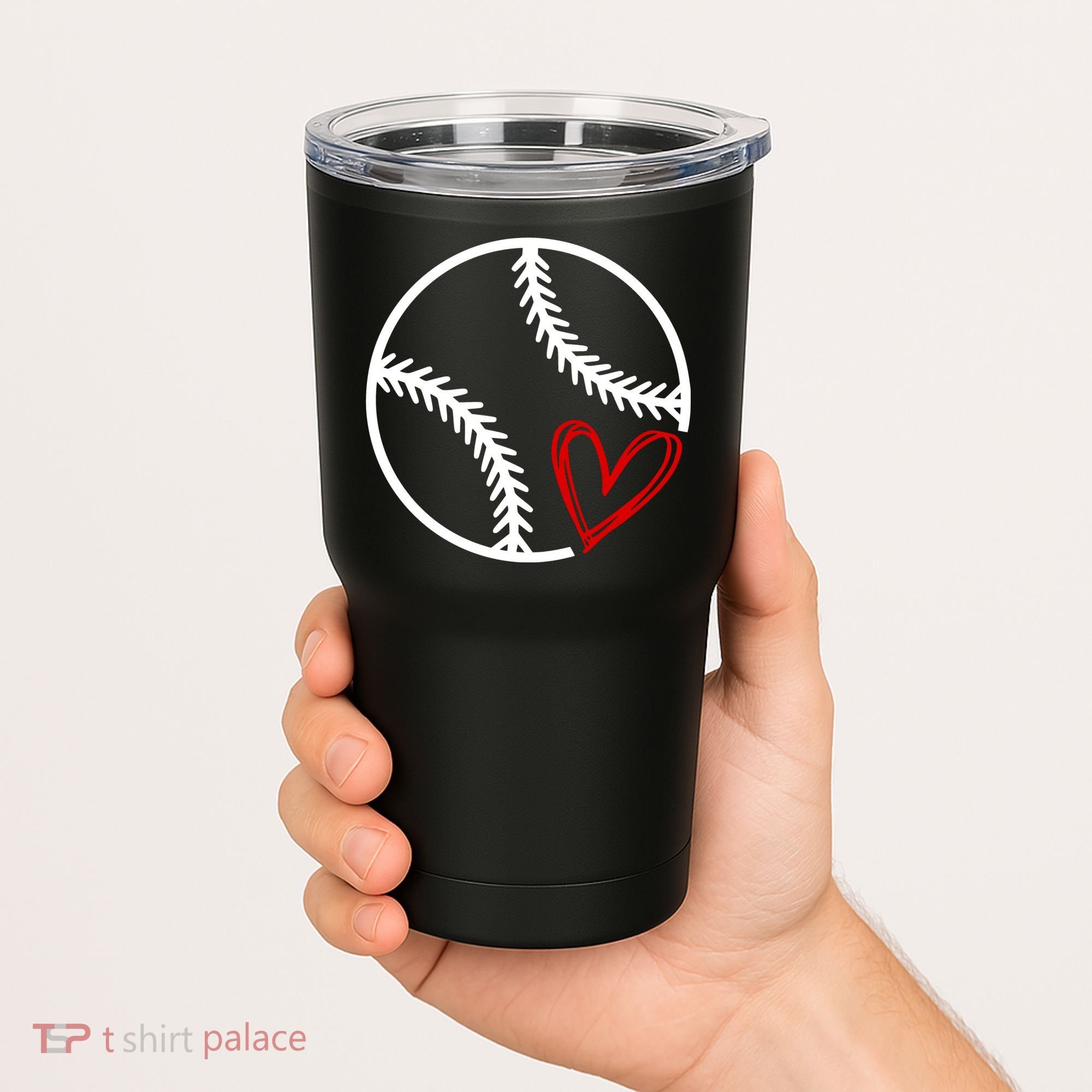 Baseball Lovers Heart Tumbler