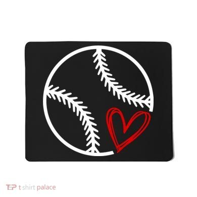 Baseball Lovers Heart Mousepad