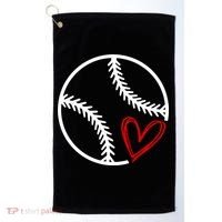 Baseball Lovers Heart Golf Towel thumb 0