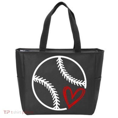 Baseball Lovers Heart Tote Bag