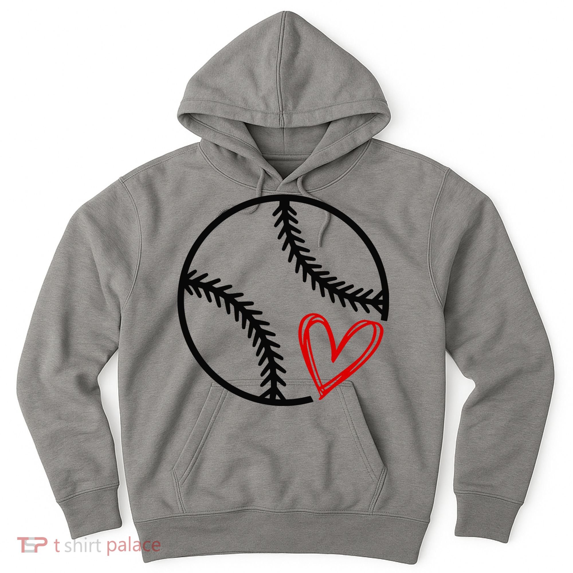 Baseball Lovers Heart Hoodie