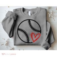 Baseball Lovers Heart Sweatshirt thumb 2