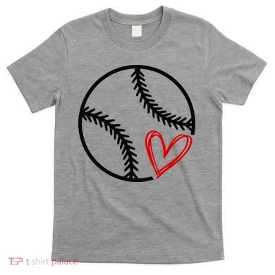 Baseball Lovers Heart T-Shirt