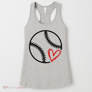 Baseball Lovers Heart Women's Tank Top
