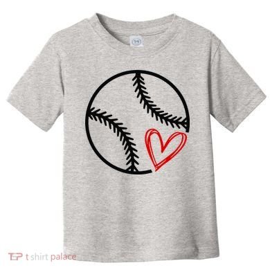 Baseball Lovers Heart Toddler T-Shirt