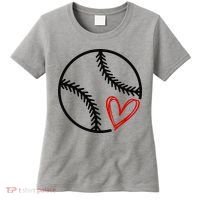 Baseball Lovers Heart Women's T-Shirt thumb 0