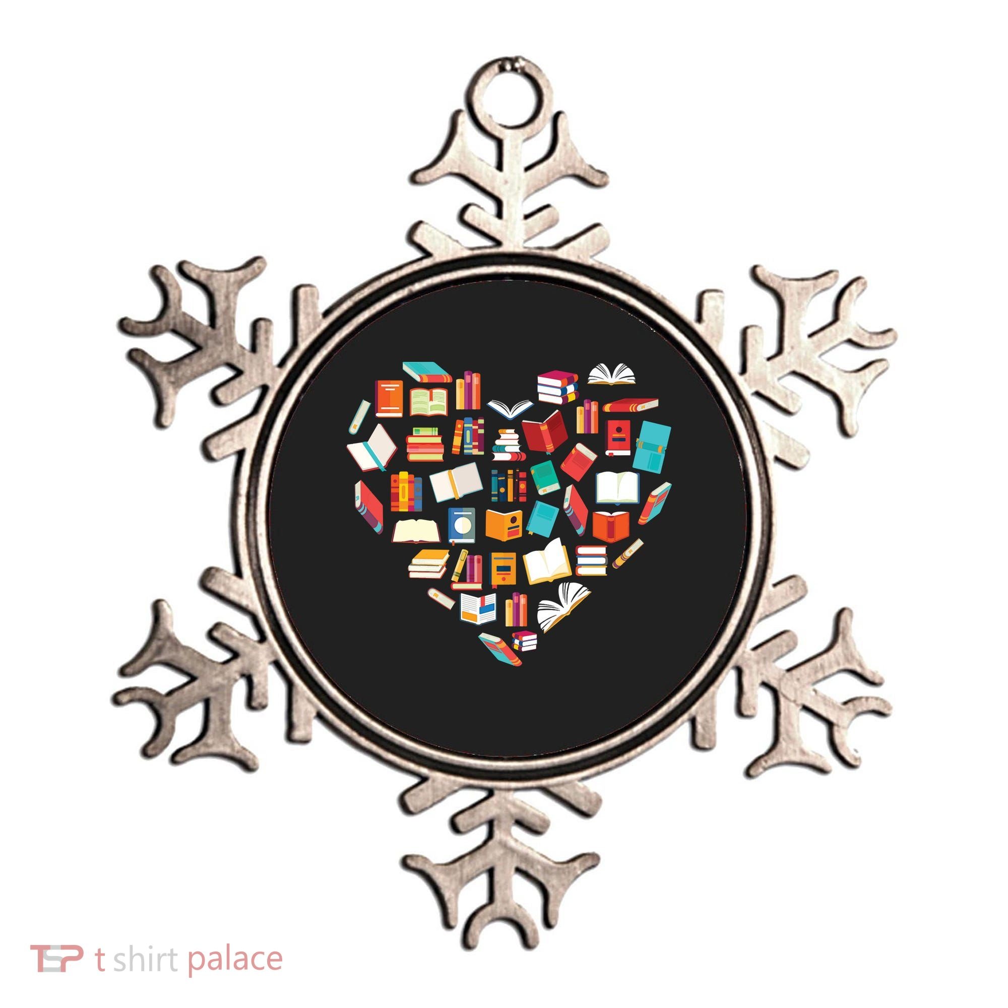 Book Lover Heart Shape Reading Club Librarian Bookworm Ornament