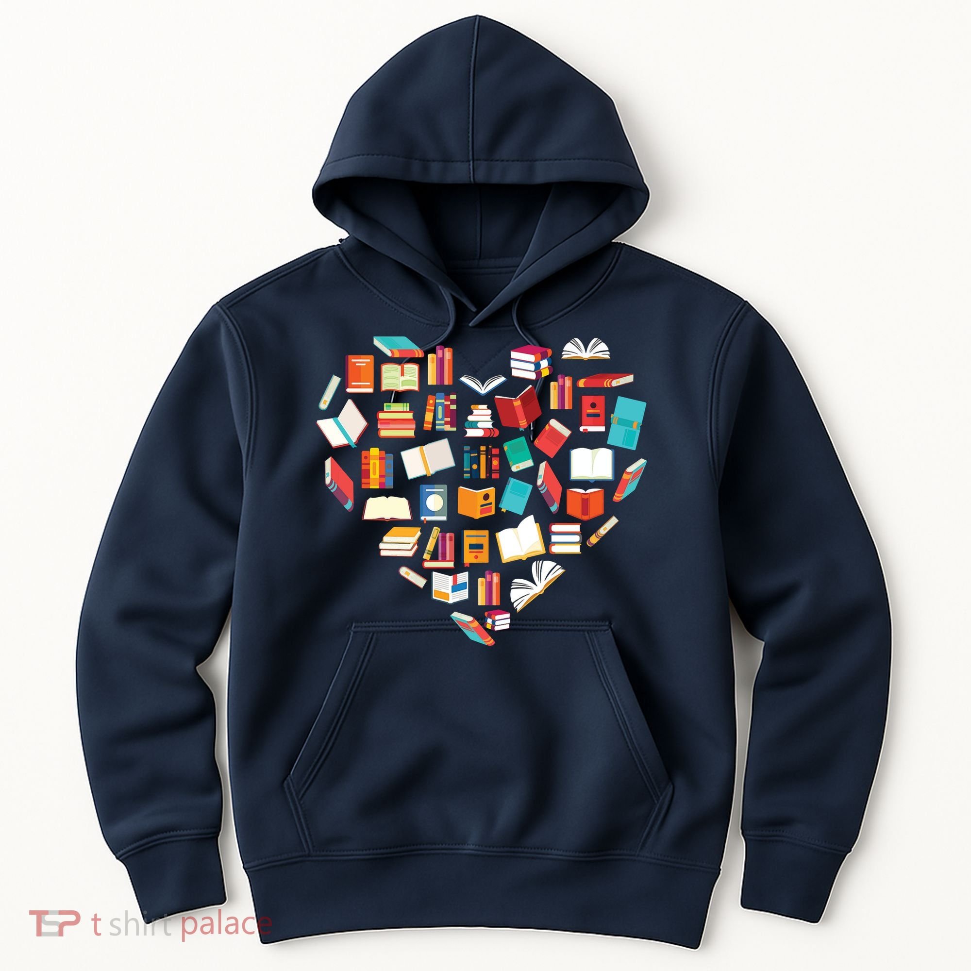 Book Lover Heart Shape Reading Club Librarian Bookworm Hoodie