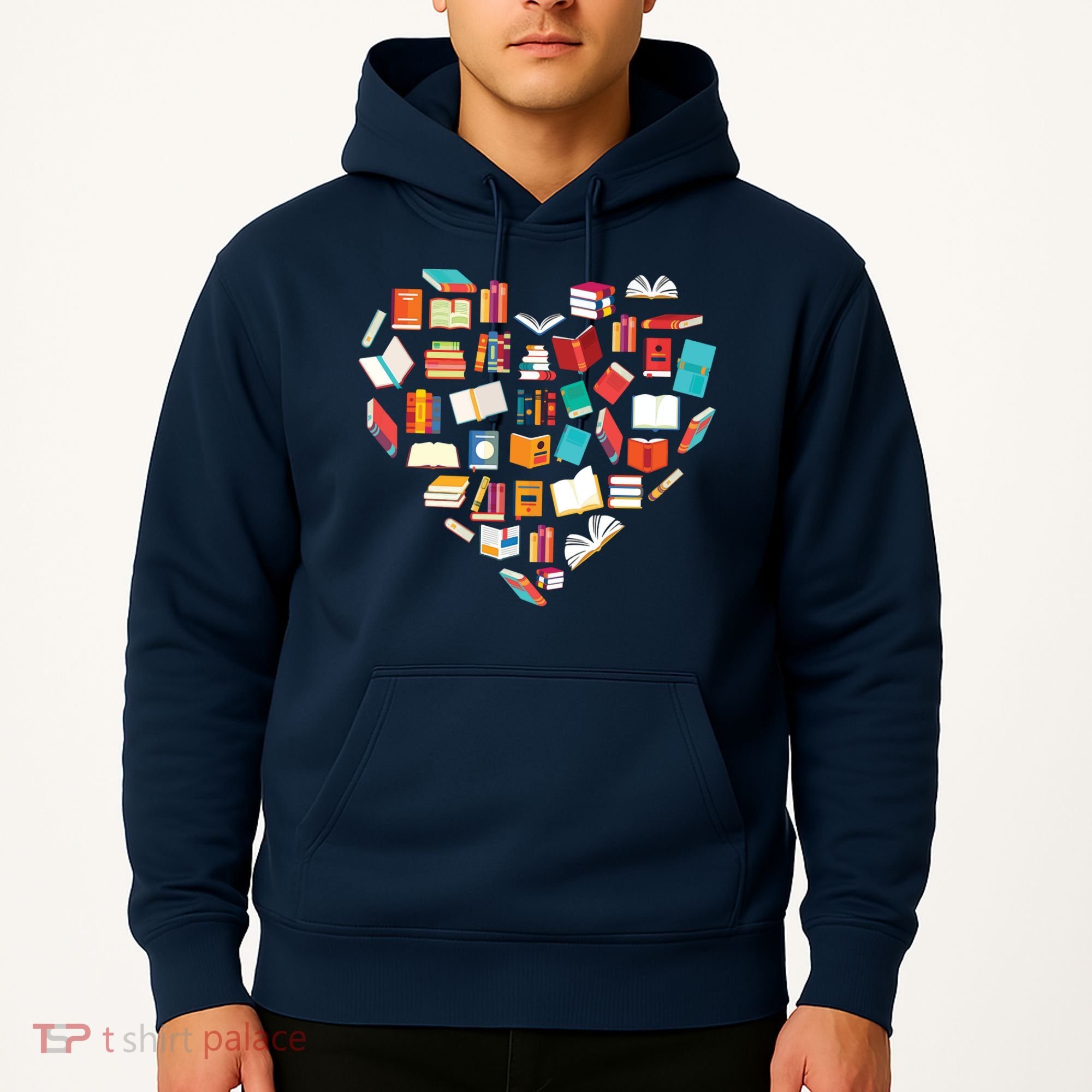 Book Lover Heart Shape Reading Club Librarian Bookworm Hoodie