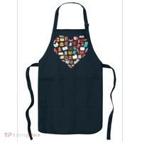 Book Lover Heart Shape Reading Club Librarian Bookworm Apron thumb 0