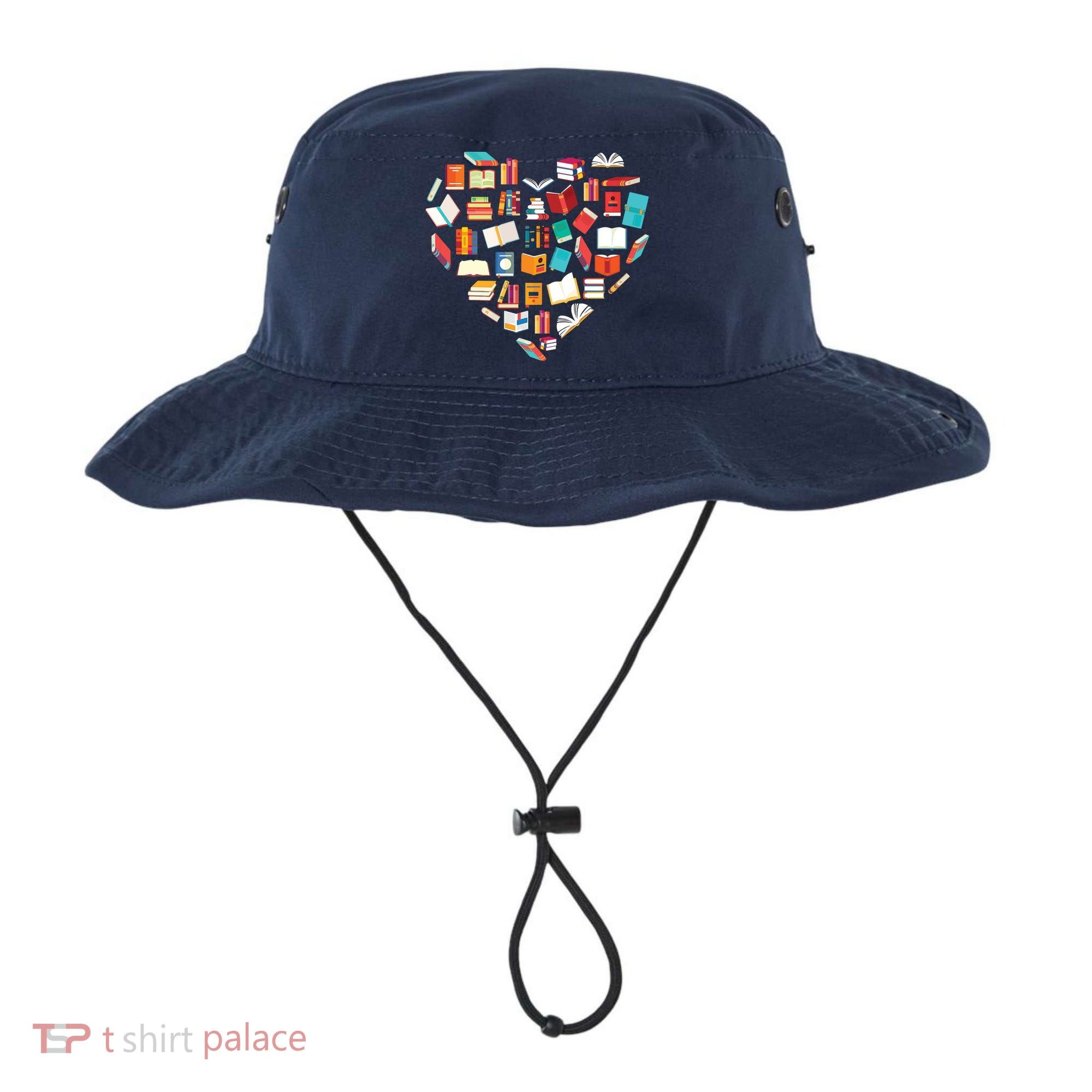 Book Lover Heart Shape Reading Club Librarian Bookworm Bucket Hat