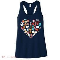 Book Lover Heart Shape Reading Club Librarian Bookworm Women's Tank Top thumb 0