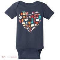Book Lover Heart Shape Reading Club Librarian Bookworm Baby Bodysuit thumb 0