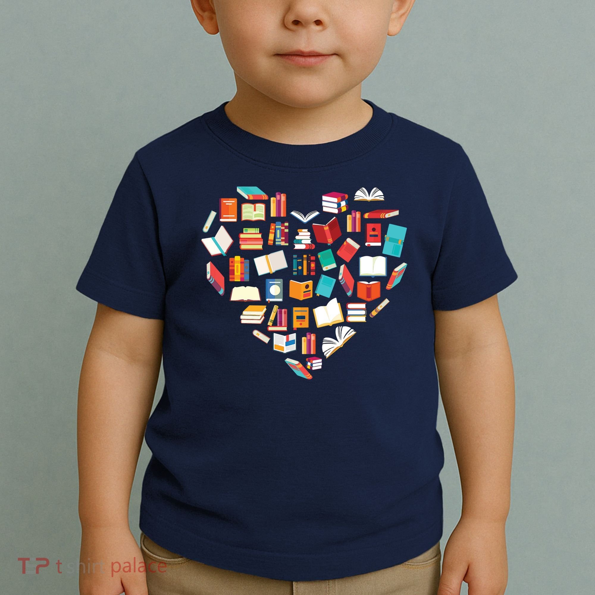 Book Lover Heart Shape Reading Club Librarian Bookworm Toddler T-Shirt
