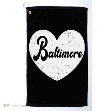 Baltimore Love Heart Support Tribute Golf Towel