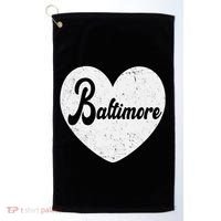 Baltimore Love Heart Support Tribute Golf Towel thumb 0