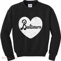 Baltimore Love Heart Support Tribute Kids Sweatshirt thumb 0