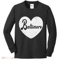 Baltimore Love Heart Support Tribute Kids Long Sleeve Shirt thumb 0
