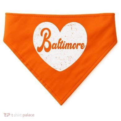 Baltimore Love Heart Support Tribute USA-Made Doggie Bandana