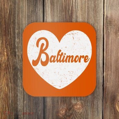 Baltimore Love Heart Support Tribute Coaster