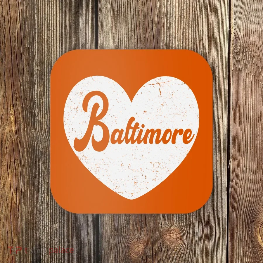 Baltimore Love Heart Support Tribute Coaster