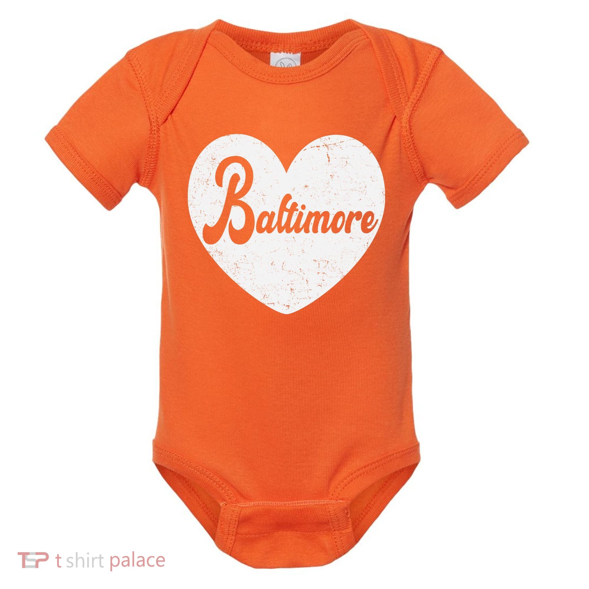 Baltimore Love Heart Support Tribute Baby Bodysuit
