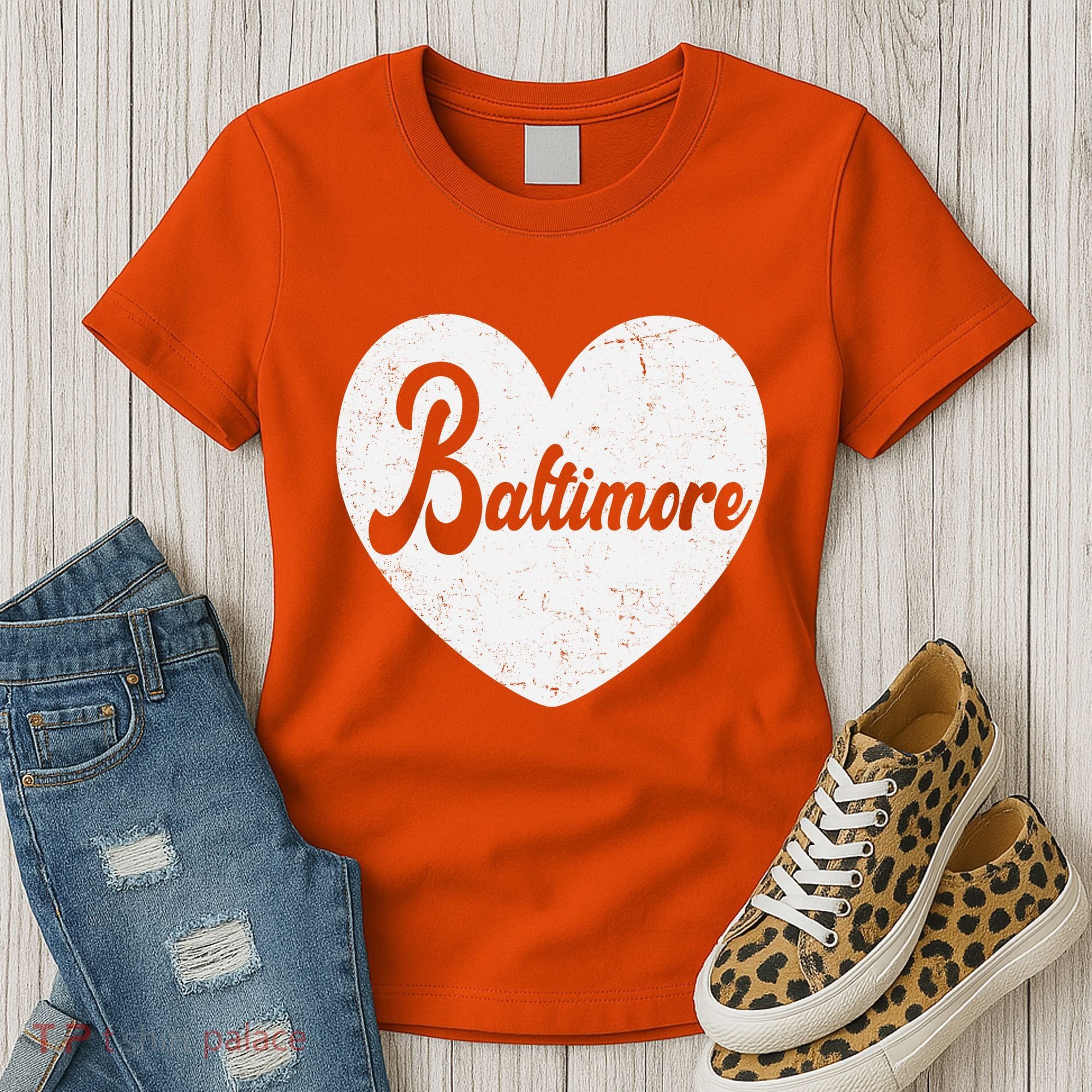 Baltimore Love Heart Support Tribute Women's T-Shirt