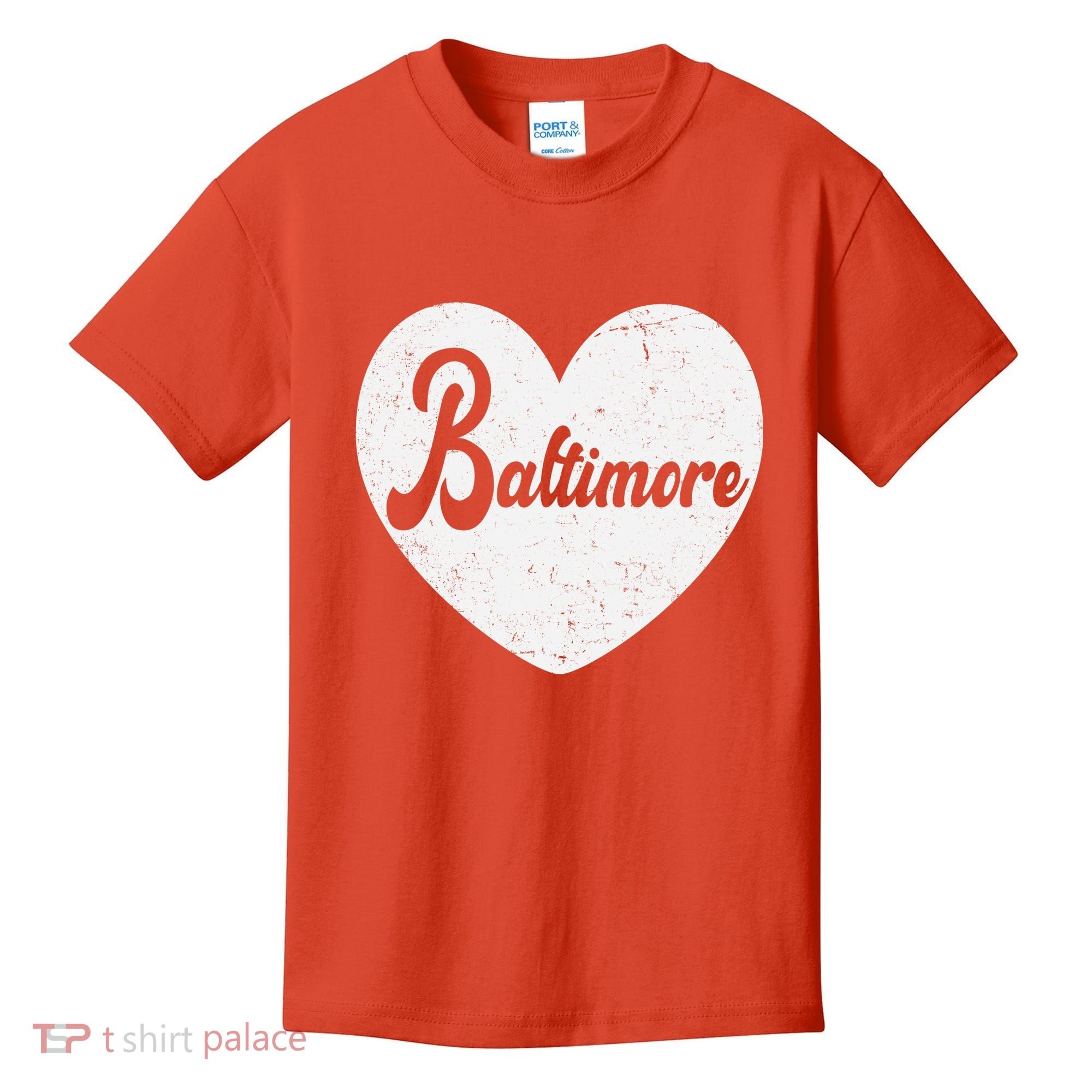 Baltimore Love Heart Support Tribute Kids T-Shirt