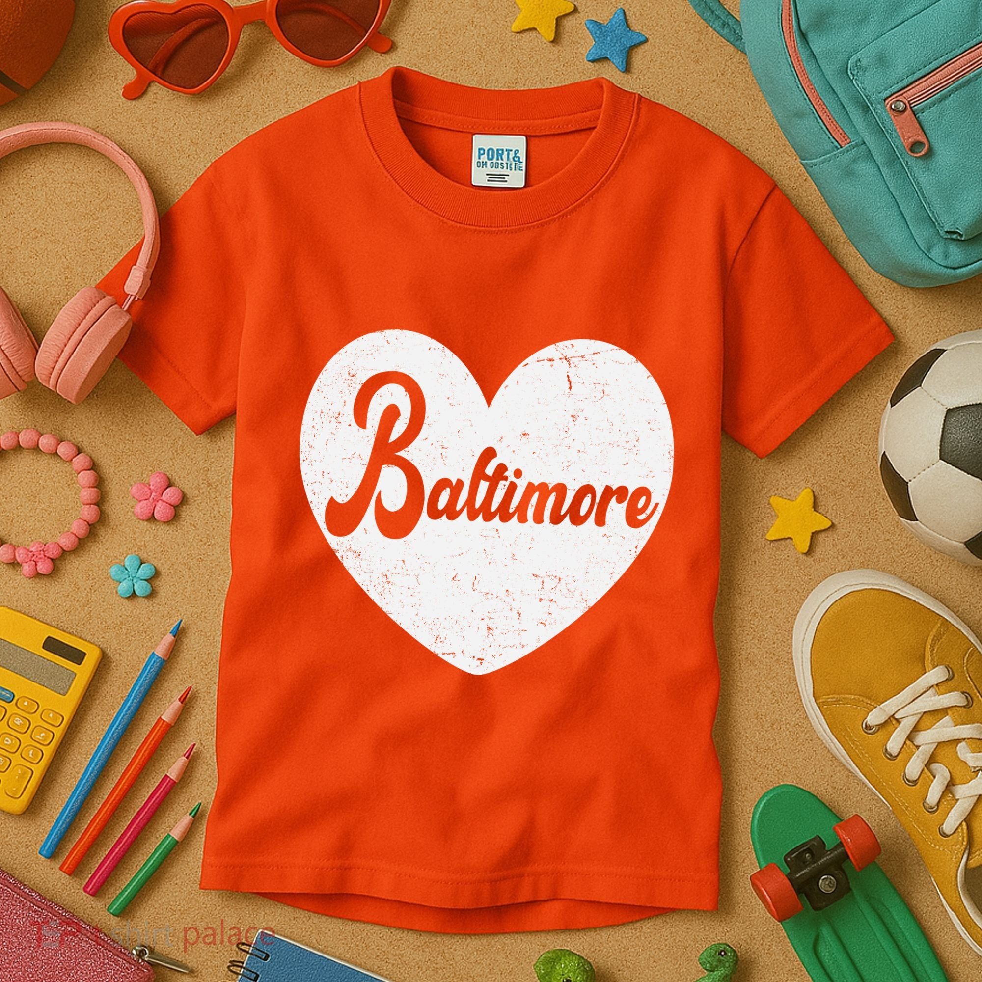 Baltimore Love Heart Support Tribute Kids T-Shirt
