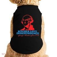 Bitches Love Independence Thomas Jefferson Doggie Tank thumb 0