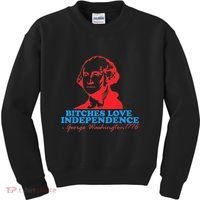 Bitches Love Independence Thomas Jefferson Kids Sweatshirt thumb 0