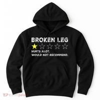 Broken Leg Injury Recovery Funny Get Well Soon Hoodie thumb 0